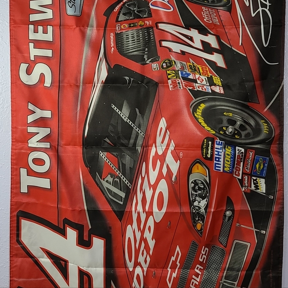 Tony Stewart # 14 Office Depot Old Spice Nascar 3' × 4' Flag Stewart Haas Racing - Picture 3 of 10